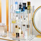 3 Square Crystal_Bathroom Corner Storage Organizer Shelf Home Makeup Skincare Shampoo Lipstick Table