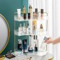 3 Square Crystal_Bathroom Corner Storage Organizer Shelf Home Makeup Skincare Shampoo Lipstick Table