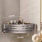 Gray B-1PC_No-Drill Bathroom Shelf Wall Mounted Shampoo Shower Corner Rack Makeup Storage Organizer 