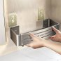 Silver A-2 PCS-Hook_No-Drill Bathroom Shelf Wall Mounted Shampoo Shower Corner Rack Makeup Storage O