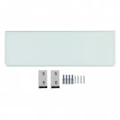 Blue_Bathroom Glass Shelf Wall Mounted 7MM Tempered Transparent Glass with Chromed Shelf Brackets 38