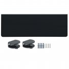 Navy Blue_Bathroom Glass Shelf Wall Mounted 7MM Tempered Transparent Glass with Chromed Shelf Bracke