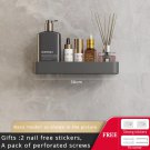 Grey 30cm_Gun Gray Bathroom Storage Rack Wall-Mounted bathroom shelves Machine Top Punch-Free Bathro