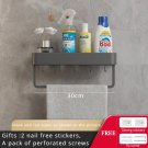 Grey hook rod 30cm_Gun Gray Bathroom Storage Rack Wall-Mounted bathroom shelves Machine Top Punch-Fr