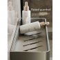 Grey hook rod 30cm_Gun Gray Bathroom Storage Rack Wall-Mounted bathroom shelves Machine Top Punch-Fr