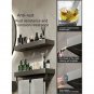 Grey hook rod 40cm_Gun Gray Bathroom Storage Rack Wall-Mounted bathroom shelves Machine Top Punch-Fr