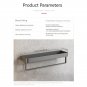 Two piece set 50cm_Gun Gray Bathroom Storage Rack Wall-Mounted bathroom shelves Machine Top Punch-Fr