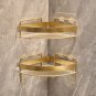 A.1 set with hook_Gold Bathroom Storage Rack  non punching tripod Wall Mounted Storage holder Shampo
