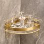 B.1 set_Gold Bathroom Storage Rack non punching tripod Wall Mounted Storage holder Shampoo shower g