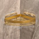 C.1 set_Gold Bathroom Storage Rack  non punching tripod Wall Mounted Storage holder Shampoo shower g