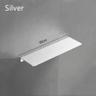 30 CM_Silver Kitchen Storage Shelf Aluminum Wall Hanging Bathroom Mirror Front Storage Tray Makeup T