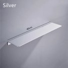 40 CM_Silver Kitchen Storage Shelf Aluminum Wall Hanging Bathroom Mirror Front Storage Tray Makeup T