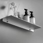 50 CM_Silver Kitchen Storage Shelf Aluminum Wall Hanging Bathroom Mirror Front Storage Tray Makeup T