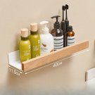 40CM_wood bathroom storage shelf，Storage Holders Racks Wall-Mounted Punch,light luxury living room