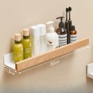 50CM_wood bathroom storage shelf，Storage Holders Racks Wall-Mounted Punch,light luxury living room