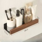 b30CM_wood bathroom storage shelf，Storage Holders Racks Wall-Mounted Punch,light luxury living roo