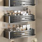 Black A-3 PCS_1-3 Floors Wall Mounted No Drill Bathroom Shelf Shower Shelf Makeup Organizer Shelf Sh