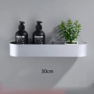 30cm matte_Nordic Bathroom Shelf Rack No Drill Wall Mounted Shelves Bath Towel Holder Black Shower S