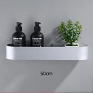 50cm matte_Nordic Bathroom Shelf Rack No Drill Wall Mounted Shelves Bath Towel Holder Black Shower S
