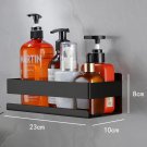 Black Without hook_Stainless Steel Over Glass Door Shower Door Back Shower Towel Rack S-Shape Bathro