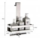Silver With hook_Stainless Steel Over Glass Door Shower Door Back Shower Towel Rack S-Shape Bathroom
