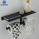 black paper holder_Black / White Bathroom Shelf Shampoo Holder Kitchen Storage Rack Bathroom Hardwar