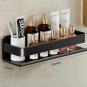 Black 30cm_Bathroom Shelf Without Drilling Makeup Organizer Shampoo Storage Shelf Storage Rack For K