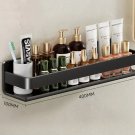 Black 40cm_Bathroom Shelf Without Drilling Makeup Organizer Shampoo Storage Shelf Storage Rack For K