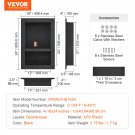 16x24in 2Layers_VEVOR Shower Niche Ready for Tile Shelf Organizer  Corners Niche Recessed Sealed Pro