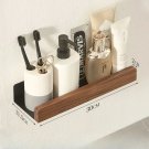 30CM_Bathroom Shelf No Punch Storage Rack Solid Wood Bathroom Shelves Punch-Free Wooden Shelf Wall-M
