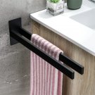 D_Towel Holder Rack 304 Stainless Steel Towel Organizer Wall Mounted Bathroom Storage Shelves
