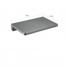 Gun grey-Zinc-Alloy_Gunmetal Grey Brushed Zinc Alloy Bathroom Shelf in A Row Shelves Bathroom Hardwa