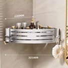 Silver B-1PC_1-3PCS No-Drill Bathroom Shelf Bathroom Corner Shelf Wall Mounted Shower Rack Bathroom 