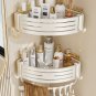One Layer With Rod_Bathroom Storage Shelf Shelves Rack Wall Mounted Bathroom Wall Corner Holder Kitc