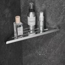 Electroplated_Fashions Stainless Steel Gunmetal Gray Bathroom Shower Gel Storage Triangle Stand Bath