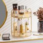 2 Corner Crystal_Bathroom Storage Shelves Kitchen Organizer Rack 360° Rotating Home Desktop Skincar