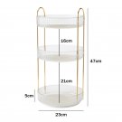 3 Layers Crystal_Bathroom Storage Shelves Kitchen Organizer Rack 360° Rotating Home Desktop Skincar