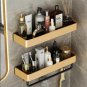 30cm with hook_Bathroom Shelf Wall Mounted Bathroom Storage Organizer Holder Corner Shelf Brushed Go