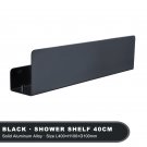 Black 40cm_White Shower Shelf  With Hook Aluminium Bathroom Items Toilet Wc Corner Bath Caddy Shampo