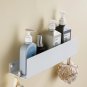 Black 40cm_White Shower Shelf With Hook Aluminium Bathroom Items Toilet Wc Corner Bath Caddy Shampo