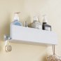 White 30cm_White Shower Shelf With Hook Aluminium Bathroom Items Toilet Wc Corner Bath Caddy Shampo
