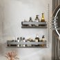 White 30cm-1_Black Kitchen Shelf Screw installation Makeup Organizer Mental Corner Shelf Storage Sh