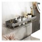 White 30cm-1_Black Kitchen Shelf Screw installation Makeup Organizer Mental Corner Shelf Storage Sh