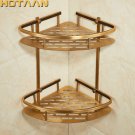 . Wall Mounted Antique finish aluminum Bathroom Shower shampoo Shelf  Basket Holder Fashion Double L