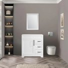 30 Single Cabinet_48" Luxurious Bathroom Vanity with White Stone Countertop and rectangle Sink and B