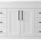 48 Single Cabinet_48" Luxurious Bathroom Vanity with White Stone Countertop and rectangle Sink and B