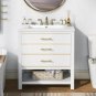 White_30 Inch Bathroom Vanity, Sink Combination Set, Ceramic Sink Under The Table, Multifunctional S