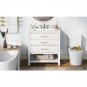 White_30 Inch Bathroom Vanity, Sink Combination Set, Ceramic Sink Under The Table, Multifunctional S