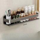 Grey-40cm_Bathroom Stainless steel storage rack no punching kitchen wall shelf toilet organizer and 