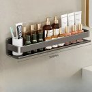 Grey-50cm_Bathroom Stainless steel storage rack no punching kitchen wall shelf toilet organizer and 